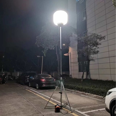Design Original Construção Solar Torres de Iluminação Móveis com 19200lm Lâmpada Fluxo Luminoso