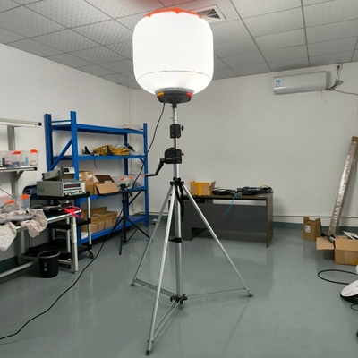 Torre de Iluminação LED Móvel em Forma de Balão com Mastro de 3,8m para Construção, Mineração e Elevação Manual