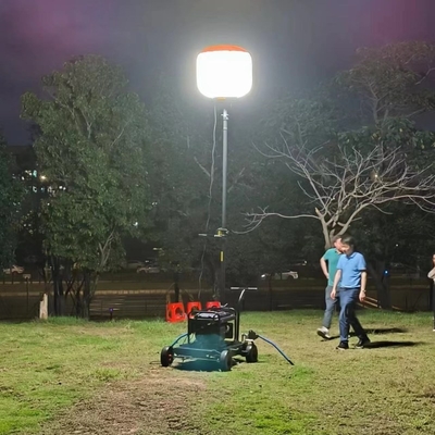 Torre de iluminação móvel portátil LED de 700W para gerador para construção e necessidades de iluminação externa