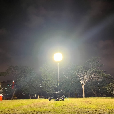 1400W Alto brilho sem brilho Balão de luz torre tripé para mineração de construção