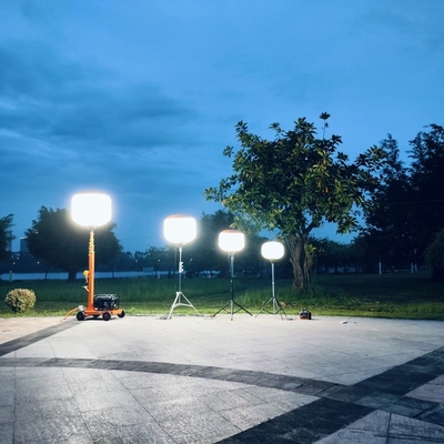 Torres de iluminação portáteis em forma de balão de 1000W com carro e gerador de patente