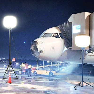 Lâmpadas de Balão Branco Móvel Film 500W Led Light Tower Mobile Led For Engineering Construction