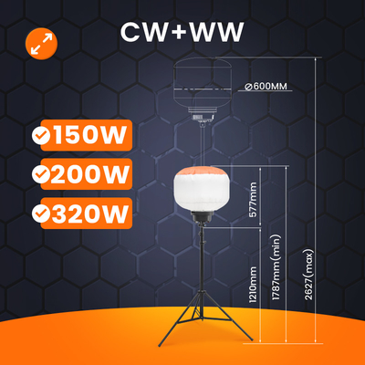 Portátil LED Luzes Balão Construção 320W Diesel Light Tower para iluminação temporária