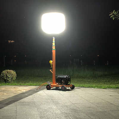 Trolley Lighting LED Balão Light Tower 1400W Mast Light Tower para incêndio e resgate