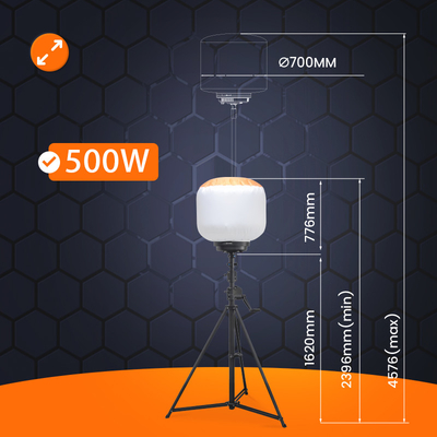 Eventos Torre de luz telescópica removível 500W Balão LED Torre de luz móvel para grandes eventos