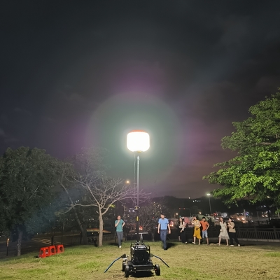 Eventos Torre de luz telescópica removível 500W Balão LED Torre de luz móvel para grandes eventos