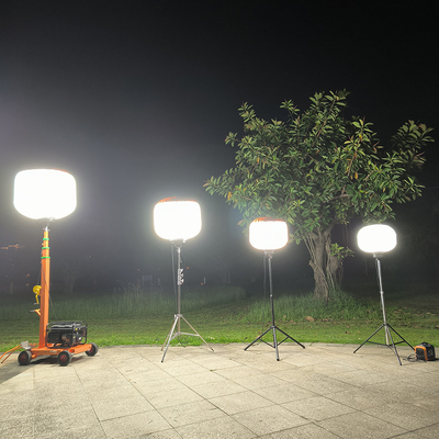 Luz de trabalho portátil versátil de 700 Watt Balão LED Torre de luz para manutenção de estradas