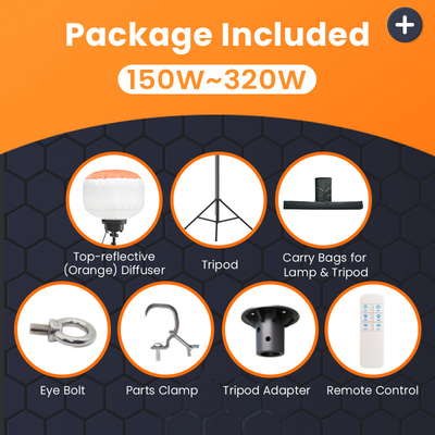 Bateria Reutilizável Balões LED 200W 320W Torre de Iluminação Móvel Para Eventos ao Ar Livre