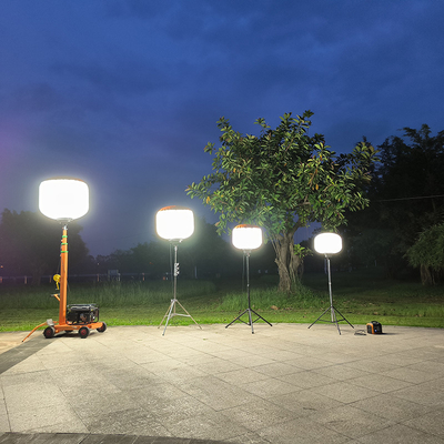 Instalação rápida e fácil Luz de balão 320W Torre de luz portátil para busca e resgate