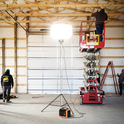 Luz de Balão LED Portátil 320W Torre de Luz Móvel Para Construção Interior