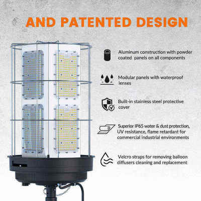 Holofote LED Exterior 36W Personalizado de Fábrica Holofote Ajustável Altura do Mastro Ajustável para Acampamentos de Ajuda Humanitária