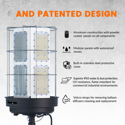 Portable LED Balloon Light with 360° Beam Angle 50000 Working Hours and 5-Year Warranty for Outdoor Construction